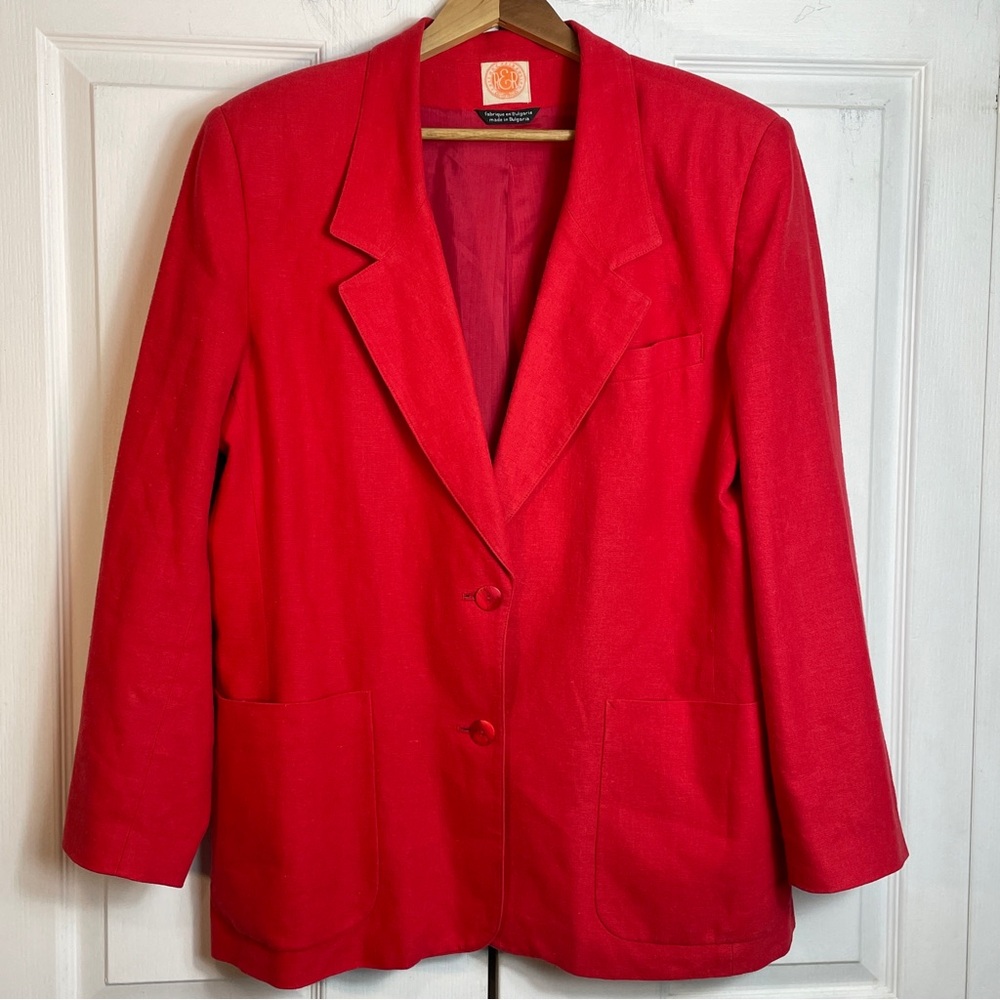 LINEN Blend Oversized Blazer SCANDI GIRL CHIC